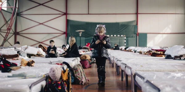 Razboi în Ucraina 15-16 martie copii refugiati Radauti Romania 2022 FOTO Inquam Photos / Catalin Urdoi 