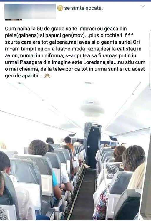 
    Aceasta este postarea stewardesei care a scos-o din sărite pe Loredana Chivu  