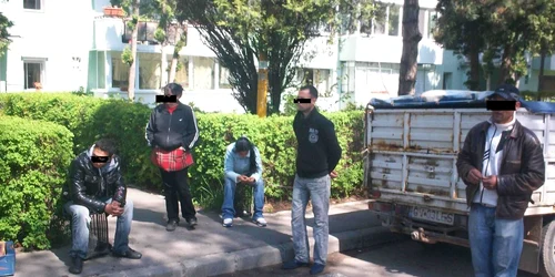 Suspecţii vindeau legume în stradă Foto. Poliţia Locală Braşov