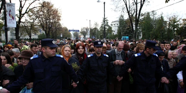 Jandarmii asigură ordinea la manifestările de la Iaşi (Foto arhivă)