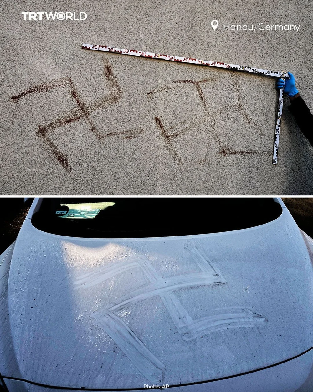 Român arestat după ce a pictat cu propriul sânge svastici pe mașini și pereți din Germania