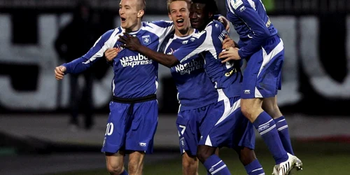 Jucătorii lui Auxerre sărbătoresc calificarea