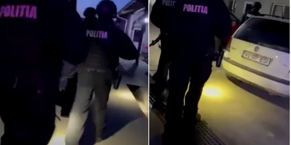 Percheziţii domiciliare la locuinţele unor hoţi de ţiţei din Berbeşti - Vâlcea - din conducta CONPET Foto colaj capturi video