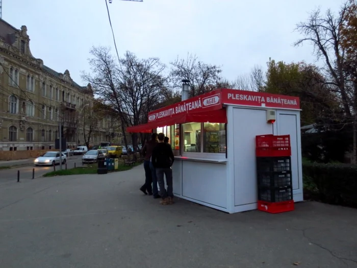 Chioşc din Timişoara unde se comercializează pleşcaviţă FOTO Ştefan Both