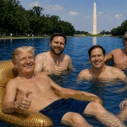 Donald Trump AI bazin Lincoln Memorial foto Truth jpg