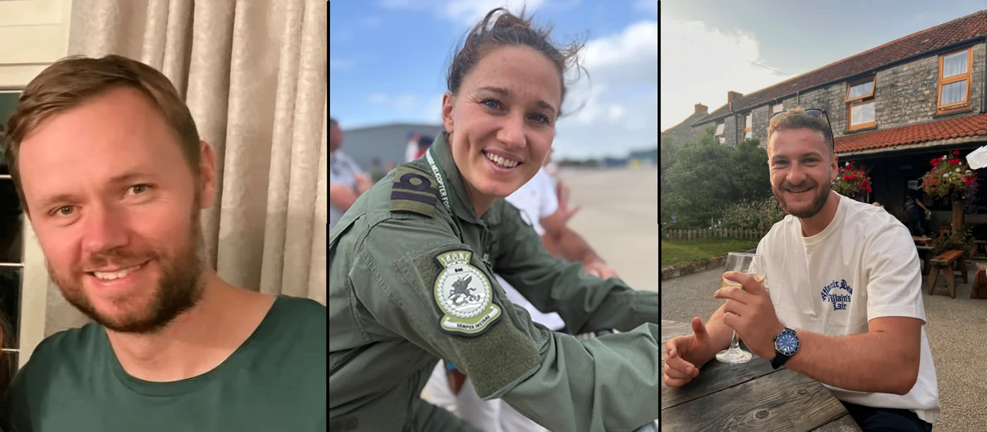 Cei trei membri ai Marinei Regale Britanice care și-au pierdut viața FOTO Royal Navy