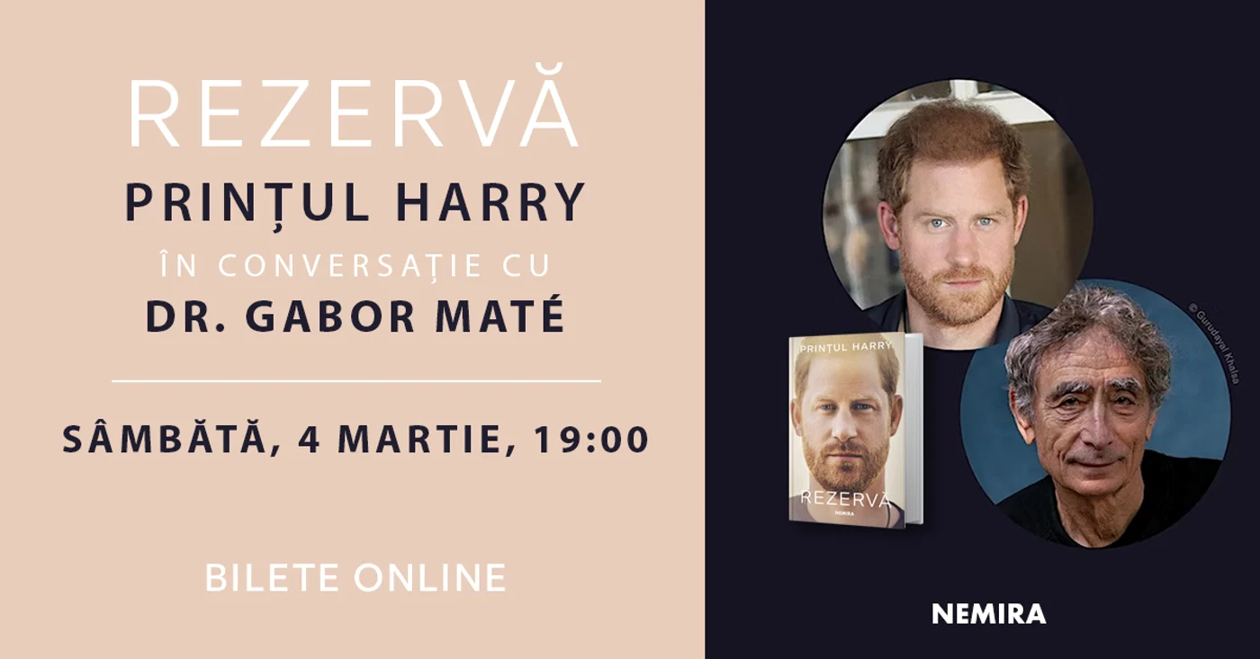 Prințul Harry și Gabor Maté se întâlnesc  într-un  eveniment global livestream Sursa foto Nemira