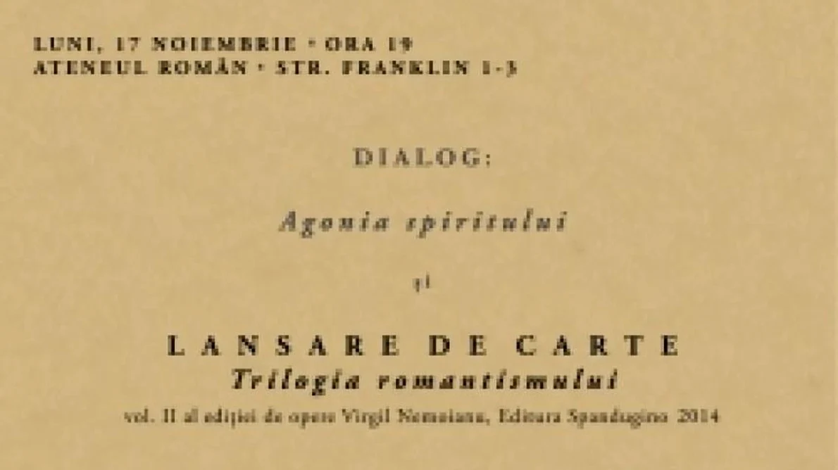 Agonia spiritului  Dialog între Virgil Nemoianu și Sorin Lavric jpeg