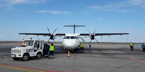 Aeronava companiei Tarom din direcţia Iaşi a aterizat pe Aeroportul Timişoara FOTO Both
