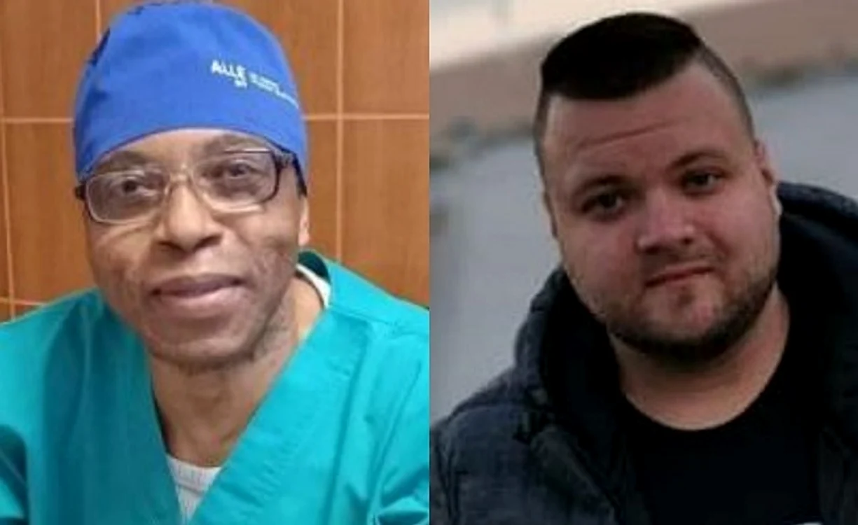 Medicul Kadisha Muayabo și Iulian Grigore - colaj foto