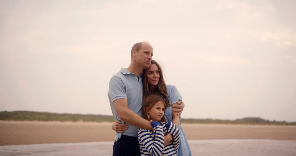 Prințesa Charlotte cu Prințul William și Prințesa Kate. FOTO: Profimedia