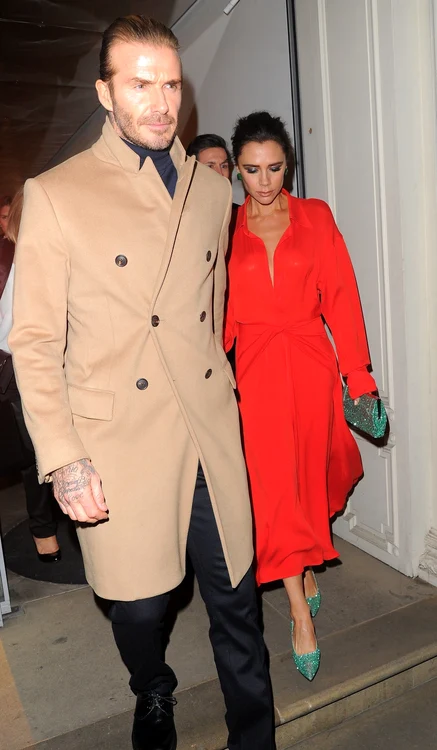 Victoria and David Beckham at Dover Street jpeg