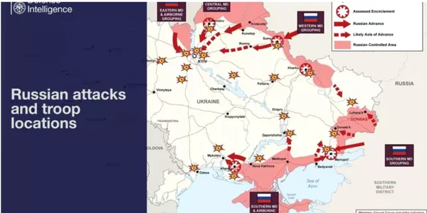 Harta războiului din Ucraina - 2 martie 2022 Foto