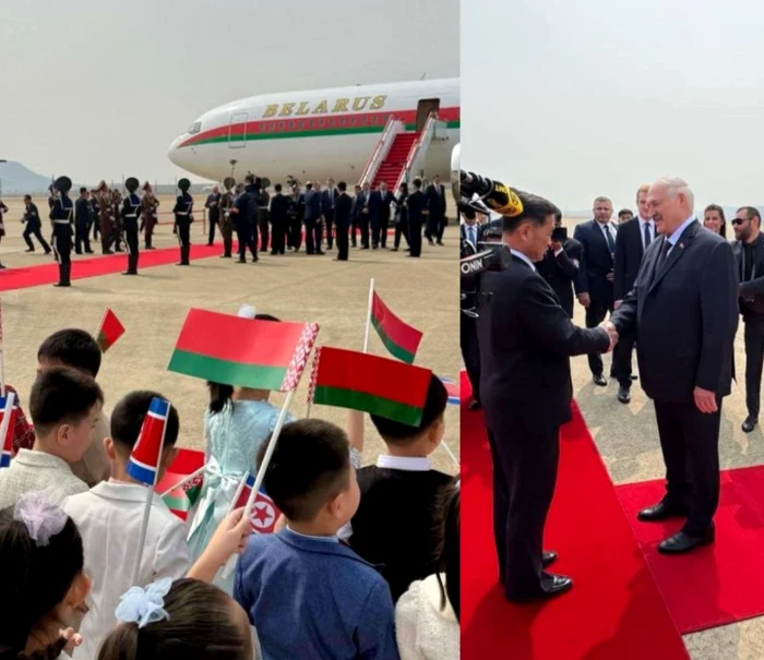 Aleksandr Lukașenko, în vizită oficială în Coreea de Nord. FOTO: X