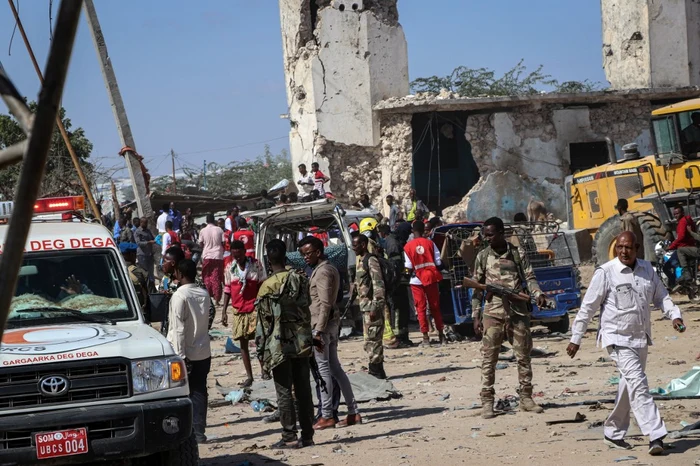 
    O hartă cu Mogadishu şi zona în care ar fi avut loc atacul foto: Guardian  