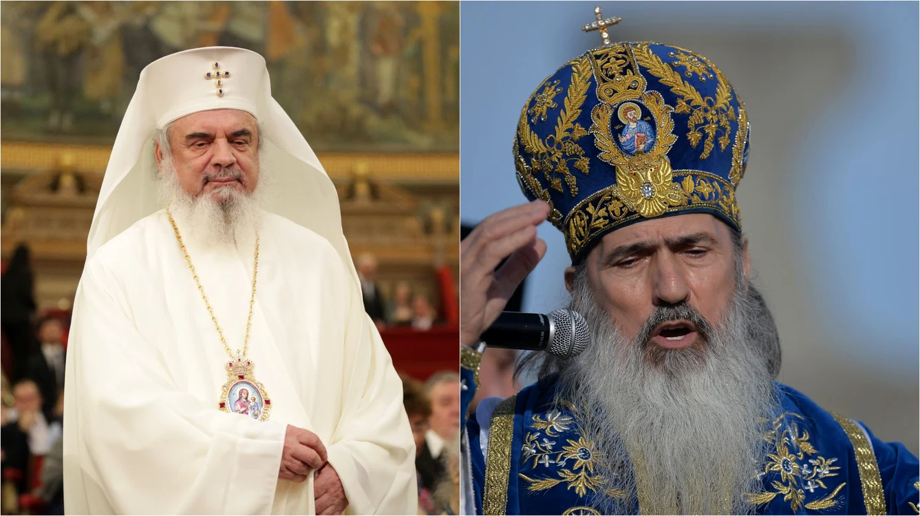 IPS Teodosie (dreapta) este sancționat de Patriarhul Daniel/FOTO: Arhivă