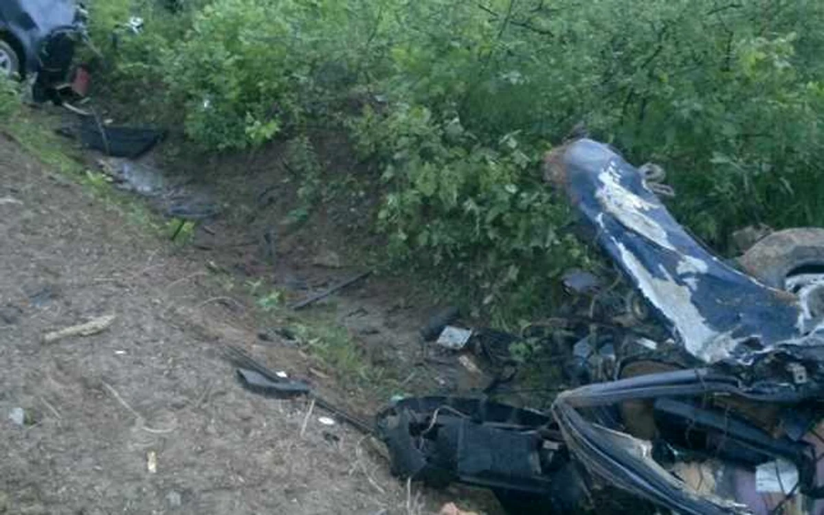 Autoturismul a ajuns în şanţ FOTO:adevarul