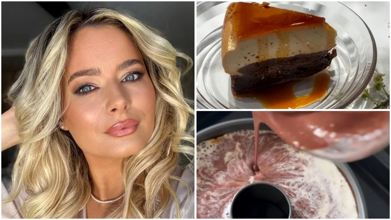 Prăjitura pe care a pregătit-o Laura Cosoi - Foto: colaj Click!