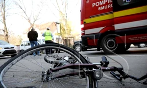 accident cu biciclist Foto Politia Română jpg