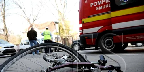 accident cu biciclist Foto Politia Română jpg