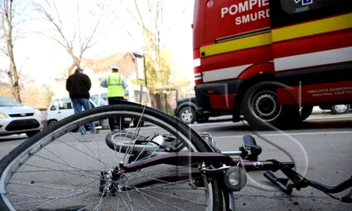 accident cu biciclist Foto Politia Română jpg