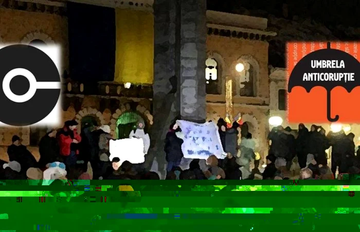 Protest la Cluj  FOTO Umbrela Anticorupţie Cluj/Facebook