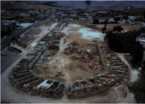 Hipodromul antic din Jerash, locul în carea a fost descoperită groapa comună (© Karen Hendrix, Universitatea din Sydney)