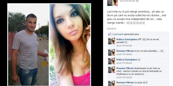 Sute de mesaje de condoleanţe pe contul de Facebook al celor doi