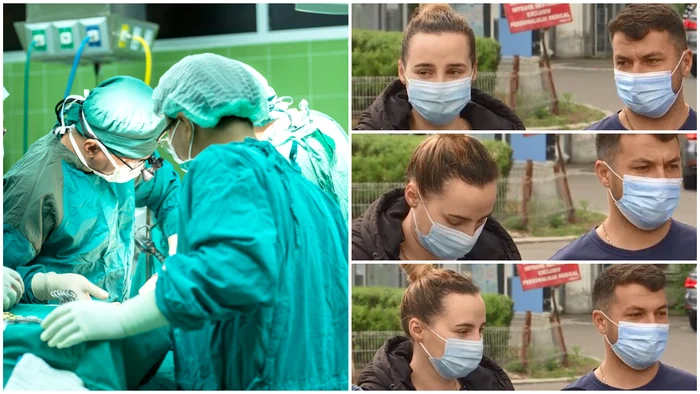 Părinții fetiței cu hepatită severă au făcut declarații după operație. Foto: captură Antena3