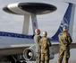 Primul dintre cele trei avioane AWACS care vor opera din România aterizează în Otopeni, Ilfov. FOTO Inquam Photos / George Călin