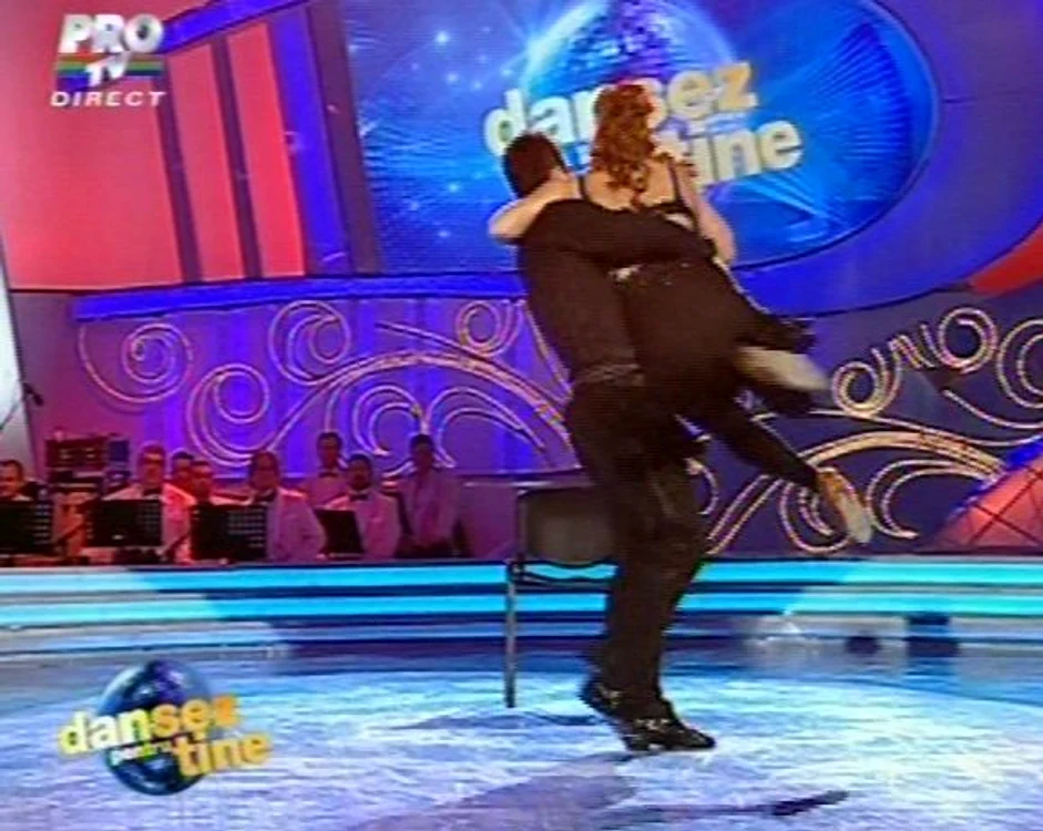 Mihaela Borcea a dansat cu Petrişor Ruge (Foto: Captură video ProTV)