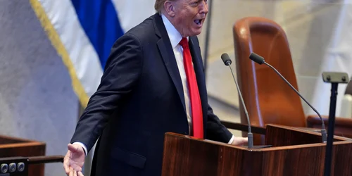 Donald Trump, discurs în Parlamentul israelian FOTO Profimedia 
