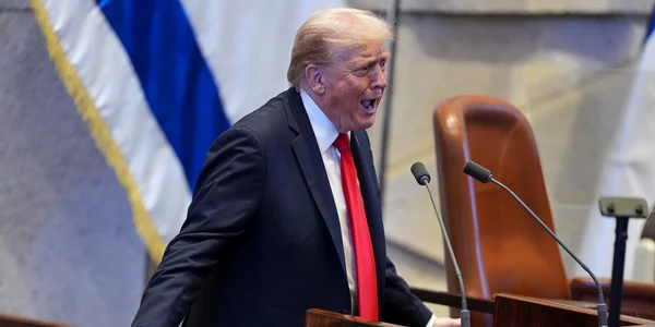 Donald Trump, discurs în Parlamentul israelian FOTO Profimedia 