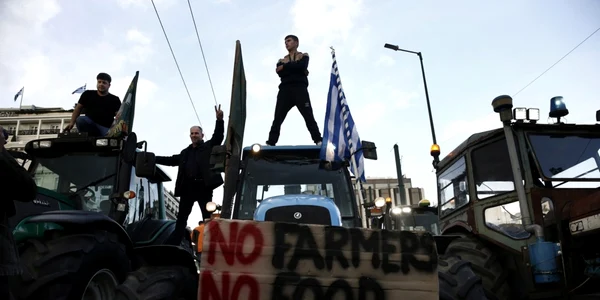 Protest fermieri Atena, Grecia 20 feb 2024 Foto EPA EFE jpeg