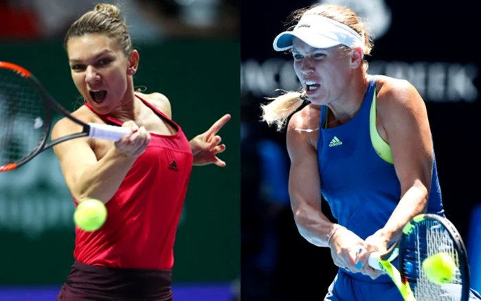 Simona Halep şi Caroline Wozniacki FOTO Getty Images