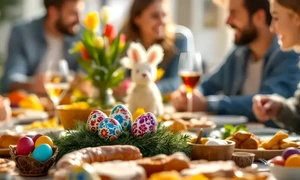 Masă festivă de Paște în familie alături de prieteni Sursă wiekanocnerecepty pl jpg