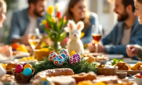 Masă festivă de Paște în familie alături de prieteni Sursă wiekanocnerecepty pl jpg
