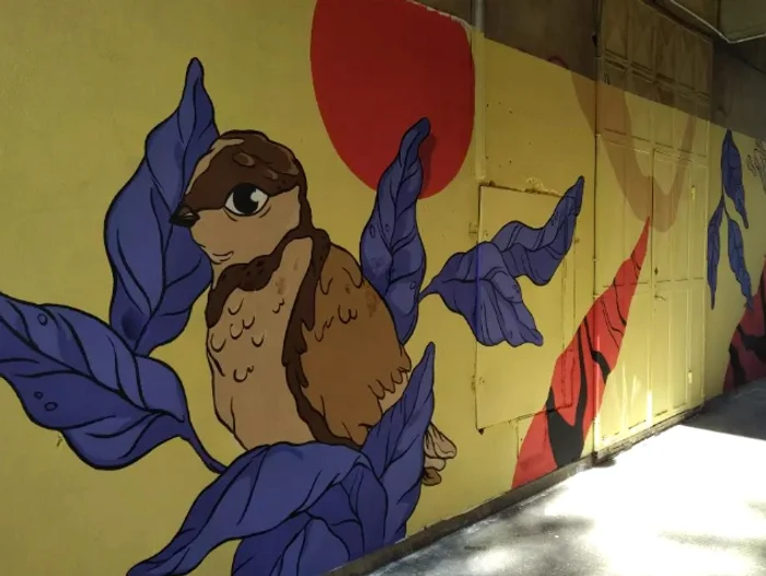 Mural realizat de Irina Mocanu / Foto: Instagram / Corina.dc