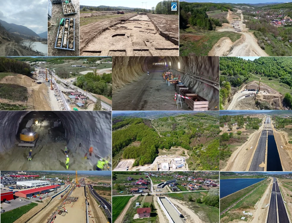 Stadiul lucrărilor pe cele patru loturi aflate în lucru ale Autostrăzii A1 Sibiu Pitești la jumătate