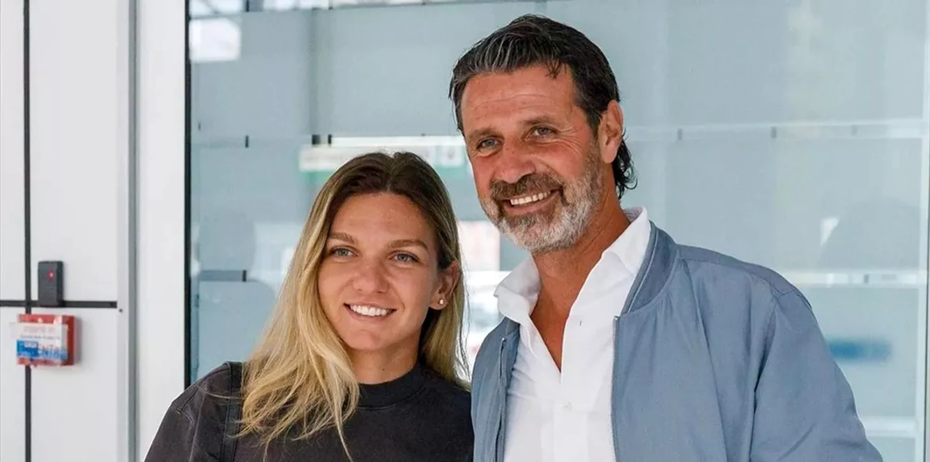 Simona Halep și Patrick Mouratoglou colaborează din luna aprilie a acestui an. Foto Facebook 
