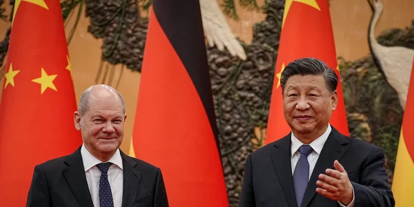  Xi Jinping l-a primit pe Olaf Scholz, aflat în viziă în China FOTO Profimedia