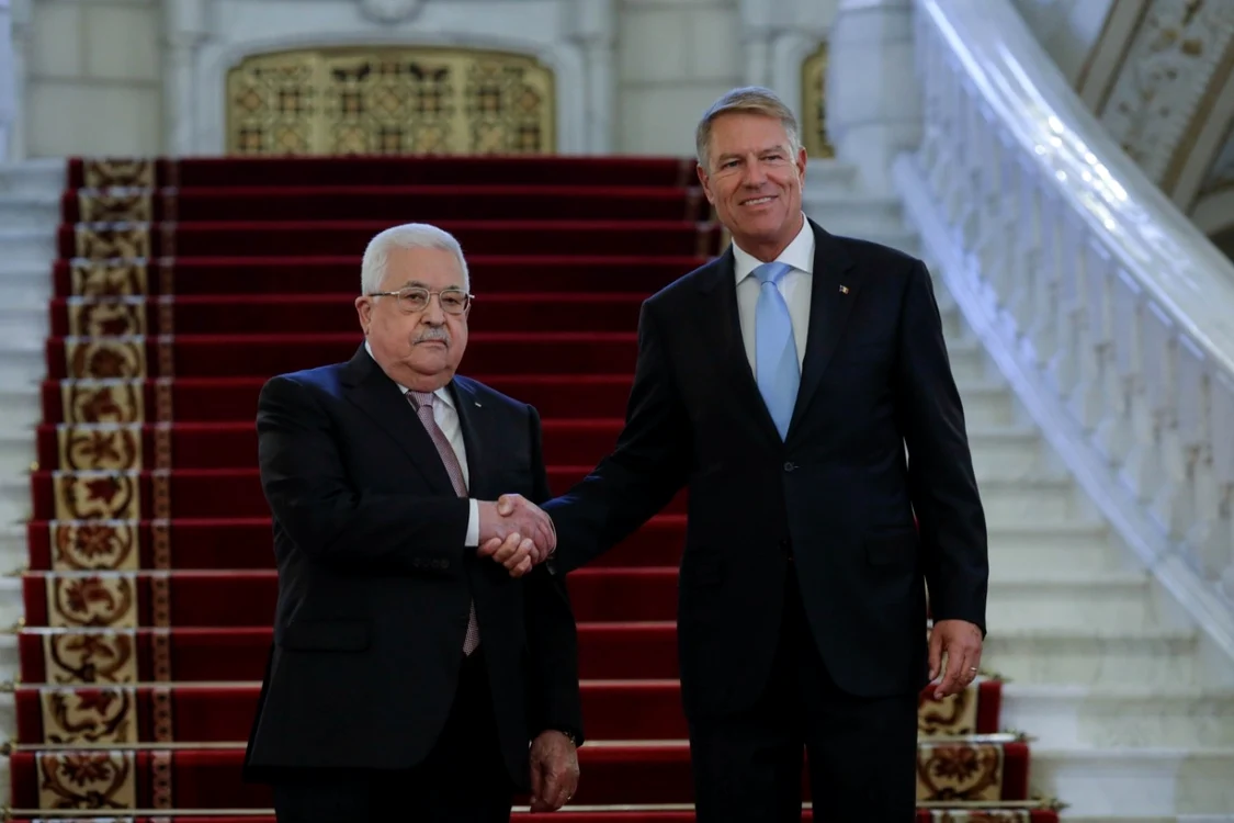 Klaus Iohannis şi presedinte Palestinei, Mahmoud Abbas, la Palatul Cotroceni FOTO Inquam Photos / George Călin