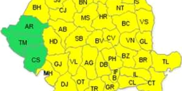 Cod galben de precipitaţii mixte, vânt şi răcire a temperaturii în toată ţara
