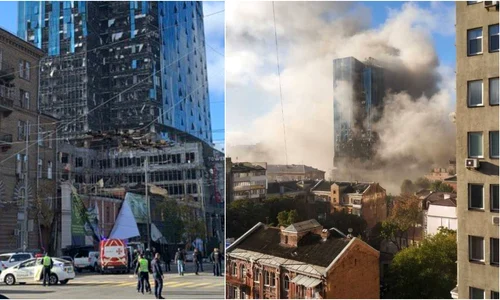 Consulatul Germaniei la Kiev, ținta unui atac cu o rachetă lansată de Rusia sursa FOTO Twitter