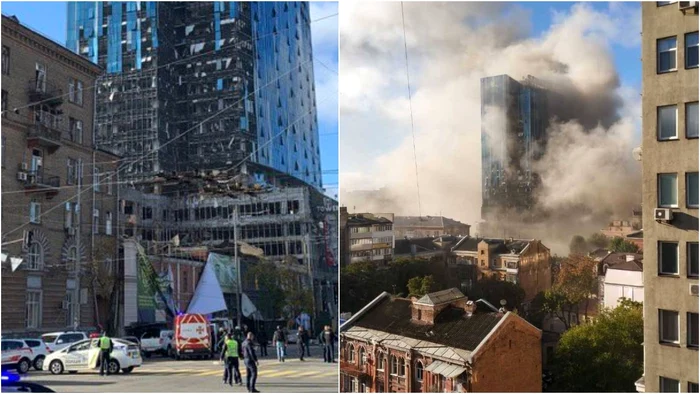 Consulatul Germaniei la Kiev, ținta unui atac cu rachetă FOTO Twitter