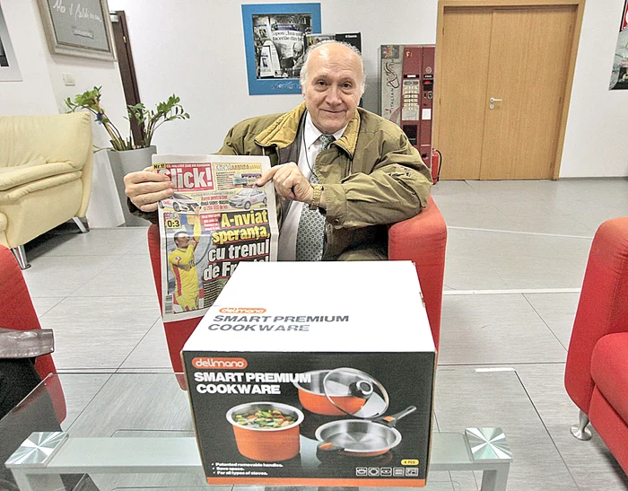 Lozul Click!MANIA i-a adus lui Cornel Popescu un set de vase Delimano