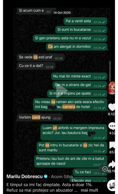 Fotografia postată de Marilu / foto: captură TikTok