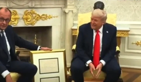 Friedrich Merz cadou donald  trump, captura video