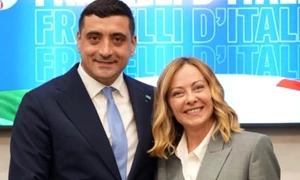 George Simion şi Giorgia Meloni, foto Facebook George Simion jpg