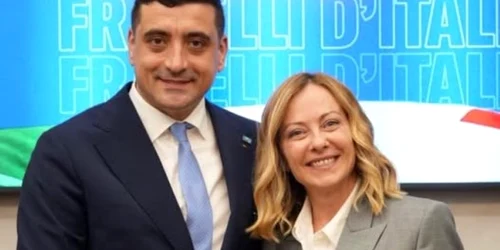 George Simion şi Giorgia Meloni, foto Facebook George Simion jpg